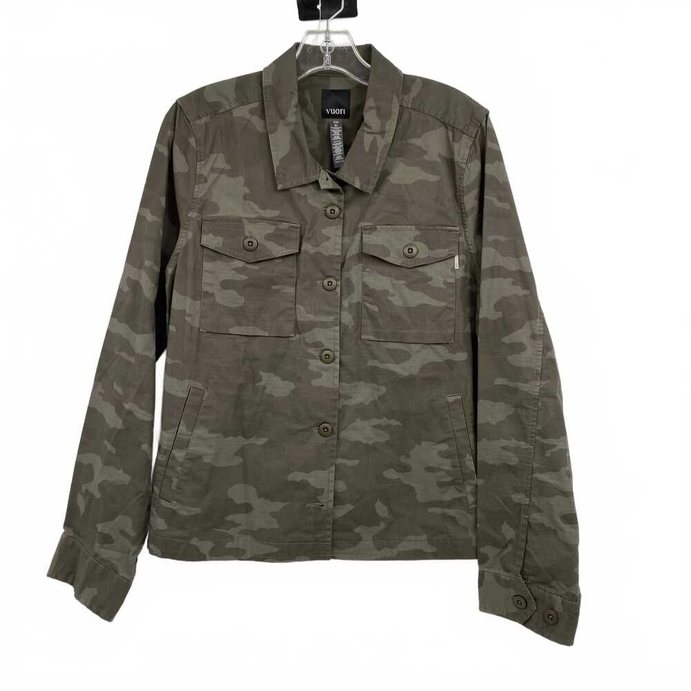 Vuori Green Camouflage Cotton Blend Utility Jacket | Women’s XL